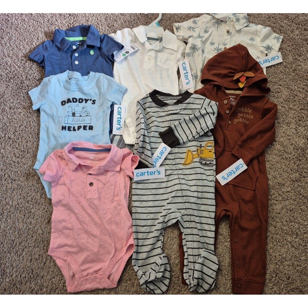 Carters baby boy clothing lot size 6-9 months